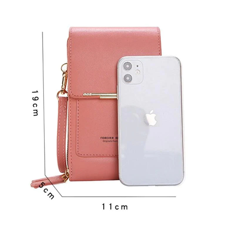 Bolsa Feminina Luxo em Couro Legítimo Forever Young - Porta Celular | Com Tecnologia de Proteção RFID Anti Furto