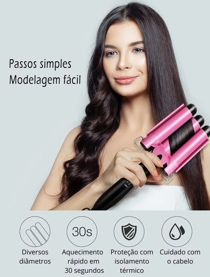Babyliss Triondas - Efeito Cabelo de Sereia Tri Ondas